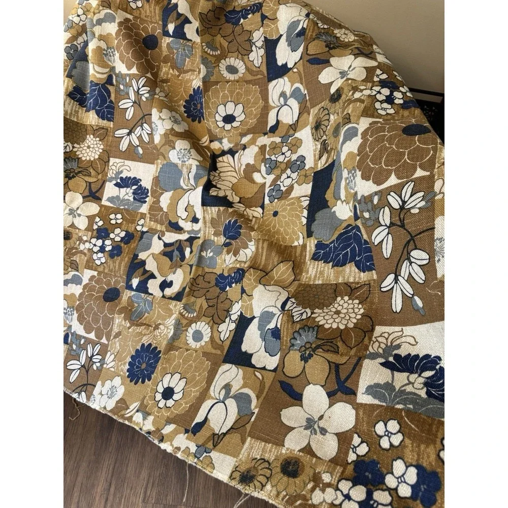 Vintage Boris Kroll Fabrics Kabuki MCM 3 3/4 Yards Continuous Fabric